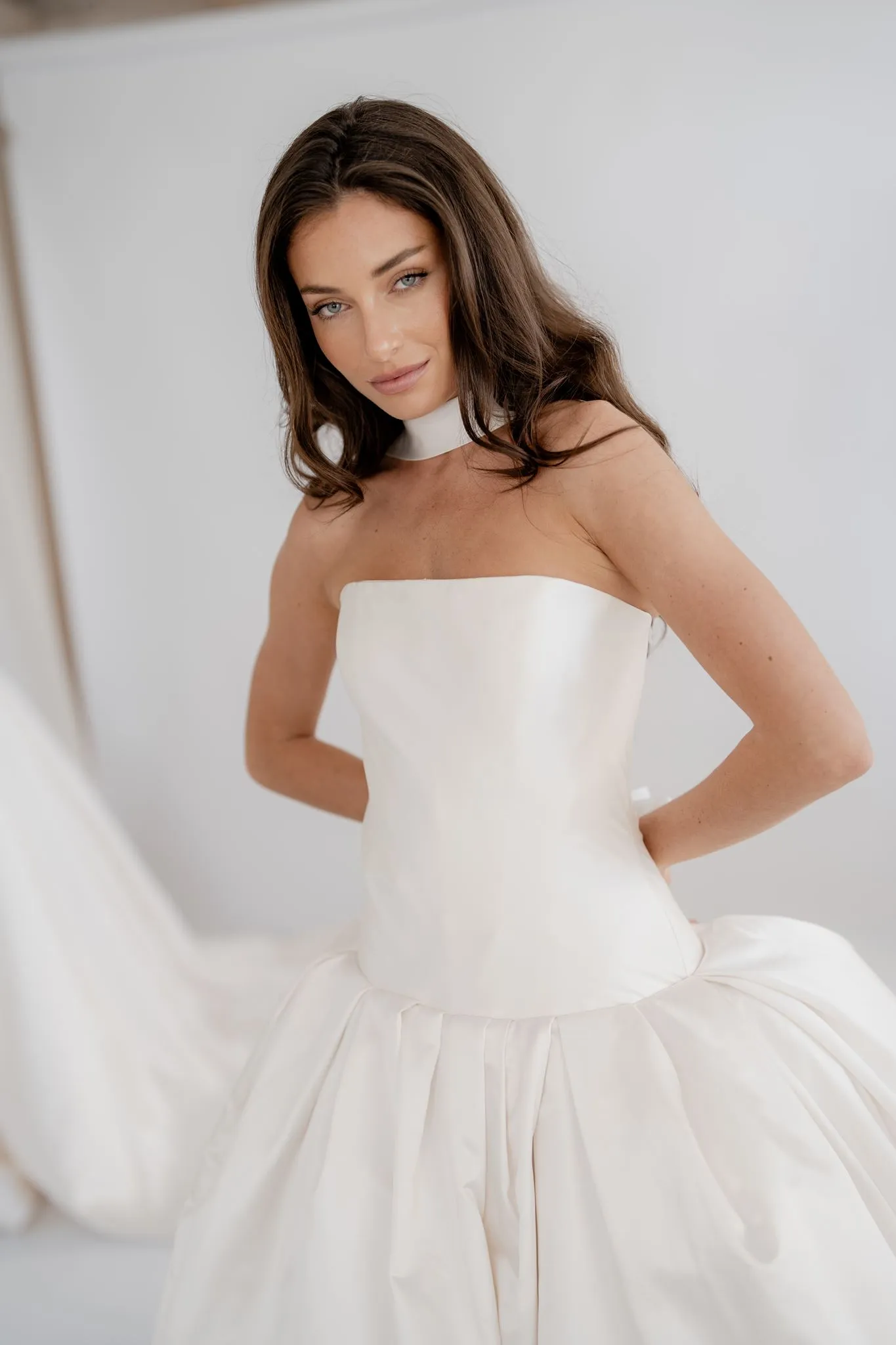 Valentina ivory strapless wedding dress, thumbnail 5
