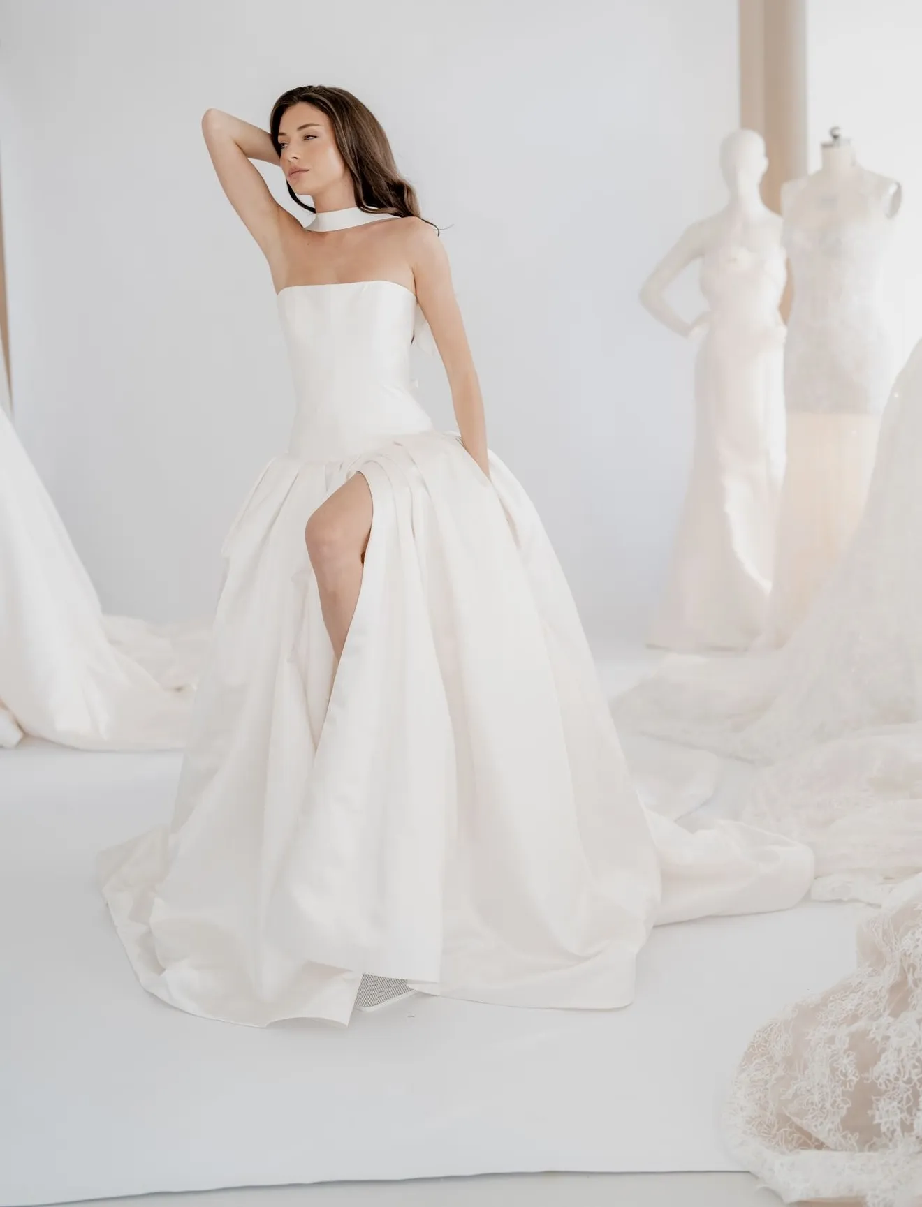 Valentina ivory strapless wedding dress, thumbnail 6